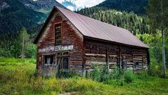 Refugio abandonado en Colorado (Estados Unidos).
