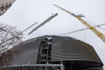 El club blanco ha publicado nuevas fotografías del avance de las obras de remodelación del nuevo Estadio Santiago Bernabéu.