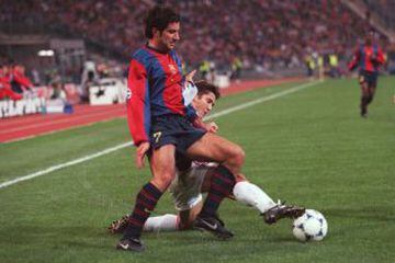 A diferencia de Ronaldo, Figo disputó más años con el Barcelona y brincó directo al Real Madrid.