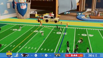 The NFL had a full broadcast of the Jacksonville Jaguars vs Atlanta Falcons game at Wembley Stadium in an animated version from Andy’s bedroom in “Toy Story”.
