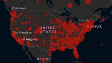 Estados Unidos ya es el epicentro mundial del coronavirus y Nueva York sigue siendo el estado con mayor casos y muertes reportadas en la Uni&oacute;n Americana.
