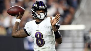 Lamar Jackson is winless in three tries against former NFL MVP Patrick Mahomes and the Kansas City Chiefs. The two will square off again on Sunday night.