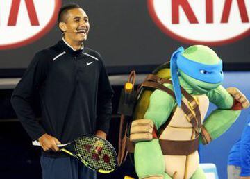 Las grandes figuras del tenis compartieron con los niños antes de que comience en torneo.