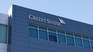 The Credit Suisse logo adorns one of their buildings at their campus in Research Triangle Park in Morrisville, North Carolina, U.S., March 15, 2023.  REUTERS/Jonathan Drake