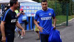 El colombiano llega a su primera pr&aacute;ctica con el Inter de Milan 
