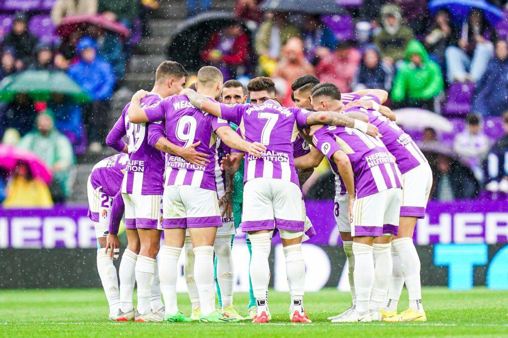 Jugadores del Valladolid durante un partido.