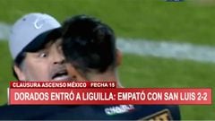 Se volvió loco Maradona: así reaccionó al gol de su equipo