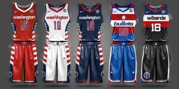 Uniforme de Washington Wizards.