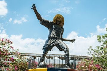 Guns 'n' Roses lead guitarist Slash was disappointed to learn that this statue unveiled in Colombia was not actually to commemorate him, but Colombian footballing legend Carlos Alberto Valderrama.