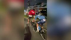 Ciclista del Movistar y repartidor en chanclas enamora al ciclismo