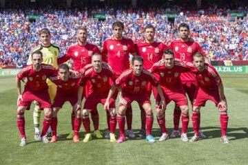Spain 2014, before the friendly against El Salvador in Washington