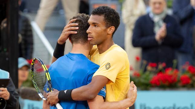 Surrealismo en Madrid: Auger-Aliassime, a la final gracias a tres retiradas