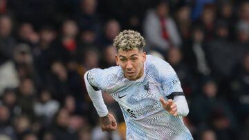 Firmino, in a match with Liverpool.