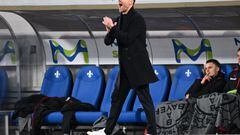 Bayer Leverkusen's Spanish head coach Xabi Alonso reacts from the sidelines during the German first division Bundesliga football match between SV Darmstadt 98 and Bayer 04 Leverkusen in Darmstadt, western Germany on February 3, 2024. (Photo by Kirill KUDRYAVTSEV / AFP) / DFL REGULATIONS PROHIBIT ANY USE OF PHOTOGRAPHS AS IMAGE SEQUENCES AND/OR QUASI-VIDEO