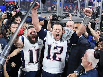 03/02/19. New England Patriots gana 13-3 a Los Angeles Rams. Tom Brady gana su sexto trofeo Vince Lombardi en su novena final.