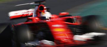 Vettel on the track in Australia