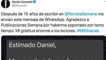 Daniel Coronell es despedido de la Revista Semana
