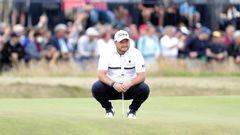 South Africa's Zander Lombard looks frustrated on the 2nd green during day one of The Open at the Old Course, St Andrews. Picture date: Thursday July 14, 2022. (Photo by Richard Sellers/PA Images via Getty Images)