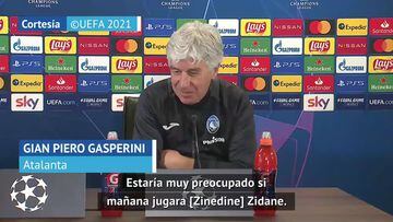 Gasperini: "Menos mal que Zidane no jugará mañana"