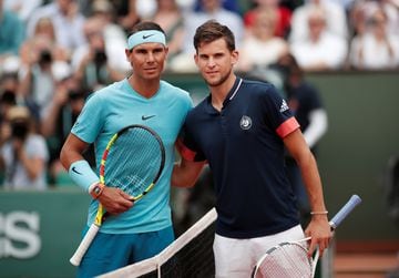 Rafael Nadal y Dominic Thiem jugaron la final de Roland Garros en 2018.