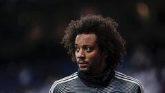Marcelo Viera (Real Madrid)  Pre-match warm-up   UCL Champions League match between Real Madrid vs CSKA Moscu at the Santiago Bernabeu stadium in Madrid, Spain, December 12, 2018 .