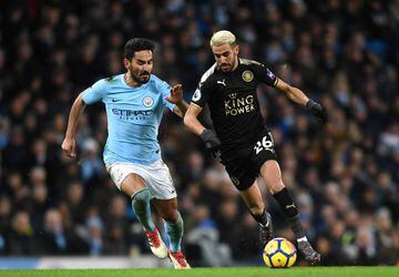Mahrez in action against Manchester City last weekend.