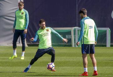 Leo Messi in this morning's session