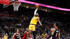 LeBron James in action for the Lakers.