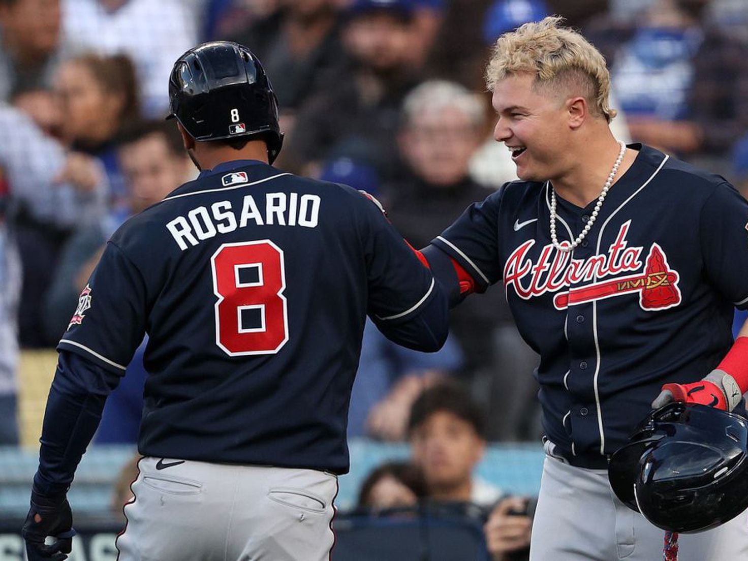 Braves maintain perfect postseason record, hang on late against Dodgers to  take 2-0 lead in NLCS