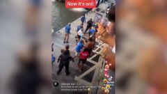 A fight broke out at the Riverfront in Montgomery, Alabama that went viral on social media, which involved several people and saw many detained.