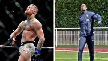 Paul Pogba does the Conor McGregor strut in training