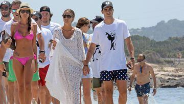 Soccer player ¡lvaro Morata and his wife Alice Campello during a holiday in Formentera on Monday 26 June 2017.