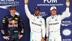 Hamilton grabs dramatic pole ahead of Rosberg