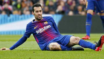 Busquets booked 11 times in 23 games with Antonio Mateu as ref