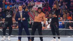The Usos, Paul Heyman y Roman Reigns en WWE Extreme Rules 2021.