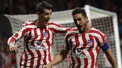 Koke y Morata celebran un gol del Atlético.