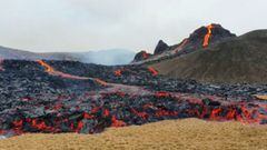 Las increíbles imágenes de la erupción de un volcán en Islandia