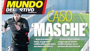 Portada del diario Mundo Deportivo del d&iacute;a 4 de diciembre de 2017.