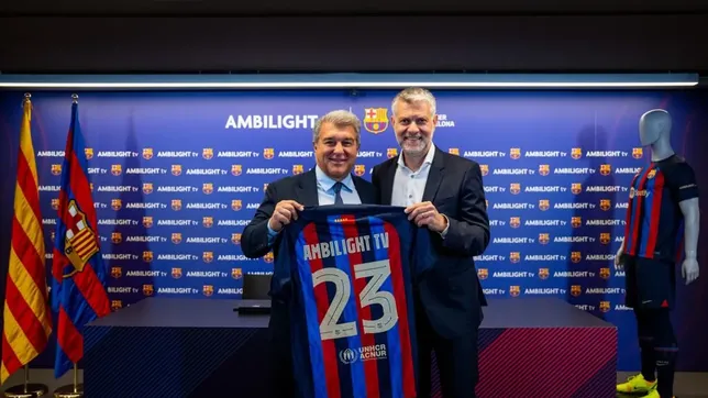 El Barça llevará Amblight TV en la manga de su camiseta