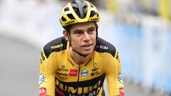 Wout Van Aert llega a meta en la octava etapa del Tour de Francia en Loudenvielle.
