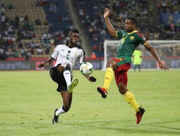 Thomas Partey in action for Ghana against Cameroon