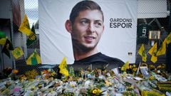 General view of tributes left outside the stadium for Emiliano Sala