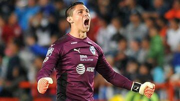 Hugo Gonz&aacute;lez celebra el gol de Monterrey 