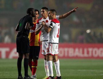 Wyded soccer players refuse to continue playing after the Video assistant referee (VAR) system did not work and the match was interrupted during the second leg of CAF champion league final 2019