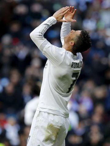 Cristiano, arguably Madrid's best player on the day, rues a missed chance.