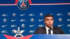 07 Kylian MBAPPE (psg) during the Press Conference of Paris Saint-Germain at Parc des Princes on May 23, 2022 in Paris, France. (Photo by Philippe Lecoeur/FEP/Icon Sport via Getty Images) - Photo by Icon sport