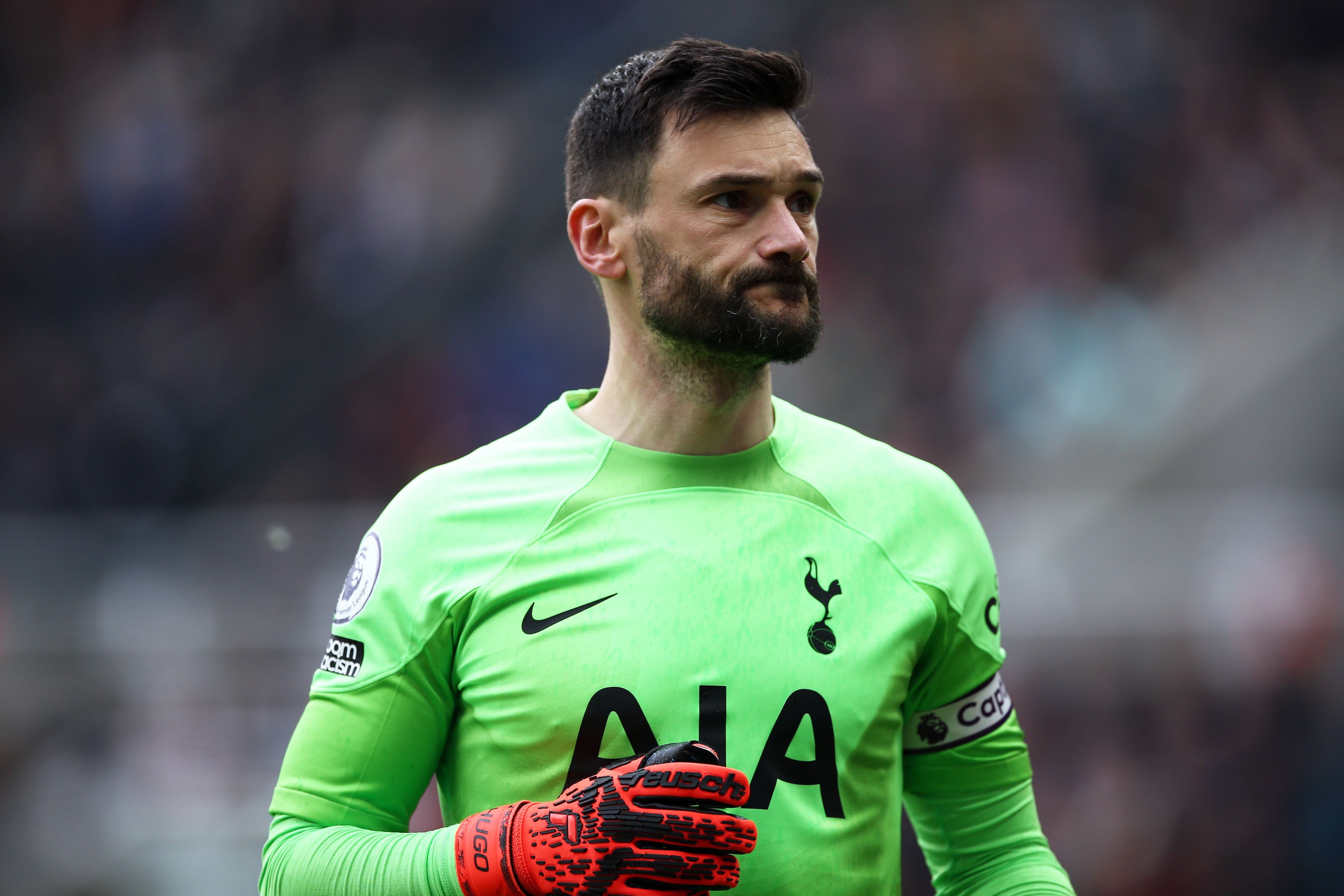 Hugo Lloris durante un encuentro con el Tottenham.