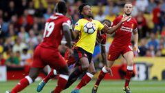 Britos evita en el minuto 93 el triunfo del Liverpool en Watford