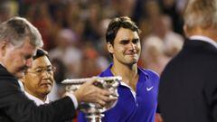 Roger Federer llora en la final del Open de Australia 2009.