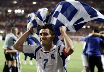 The captain of the Greece team that sprung an almighty surprise by beating Portugal to the Euro 2004 title.